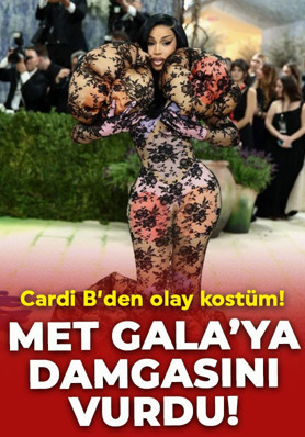 Cardi B, 2026 Met Gala'ya damganı vurdu! Transparan tarzıyla büyük yankı uyandırdı