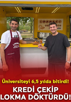Üniversiteyi 6,5 yılda bitirdi! Kredi çekip lokma döktürdü