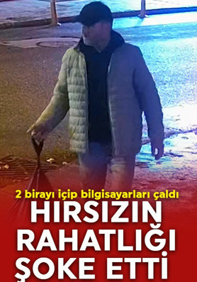 Adana’da pes dedirten hırsızlık! 2 birayı içip bilgisayarları çaldı