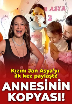 Gupse Özay kızı Jan Asya'yı ilk kez paylaştı: Annesinin kopyası!