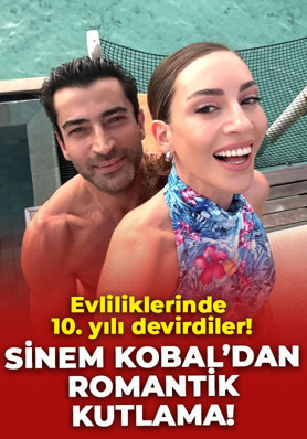 Evliliklerinde 10. yılı devirdiler! Sinem Kobal'dan romantik kutlama