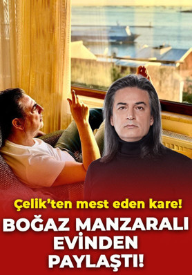 Şarkıcı Çelik'in boğaz manzaralı evi büyük beğeni topladı