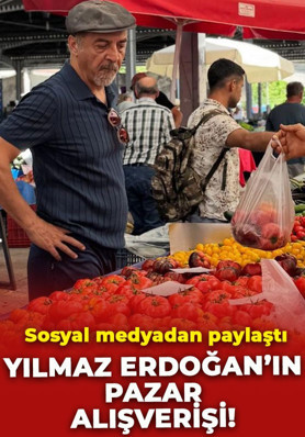 Yılmaz Erdoğan'dan pazar alışverişi! Sosyal medya hesabından peş peşe paylaştı