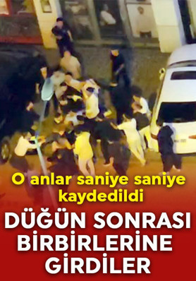 Esenyurt'ta düğün sonrası tekmeli yumruklu kavga: O anlar kamerada
