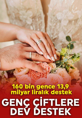 Evlenen çiftlere 1 milyar 52 milyon liralık ödeme desteği