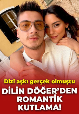 Dizi aşkı gerçek olmuştu! Dilin Döğer'den Atakan Özkaya'ya romantik kutlama