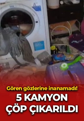 Mersin’de çöp evden 5 kamyon atık çıkarıldı