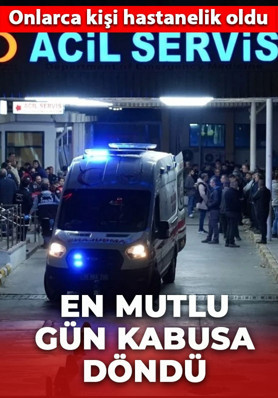 Düğün yemeği onlarca kişiyi hastanelik etti