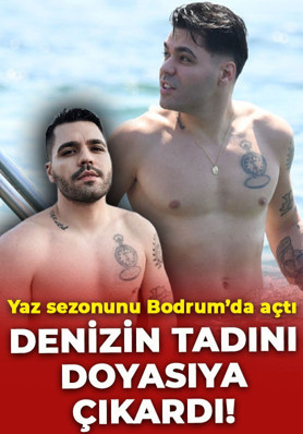 Emir Can İğrek yaz sezonunu Bodrum'da açtı! Kendisini Ege'nin serin sularına bıraktı