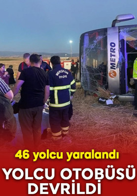 Amasya’da yolcu otobüsü devrildi! 46 kişi yaralandı!