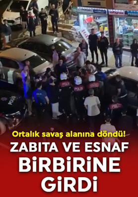 Gaziosmanpaşa'da zabıta ile esnaf  birbirine girdi!