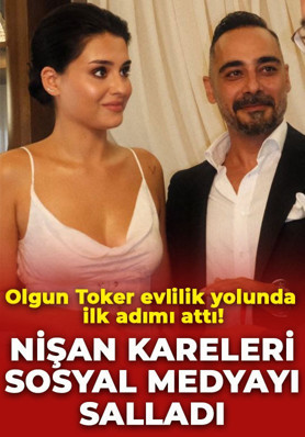 Oyuncu Olgun Toker evlilik yolunda ilk adımı attı! Nişan kareleri sosyal medyayı salladı