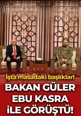 Milli Savunma Bakanı Yaşar Güler, Ebu Kasra ile görüştü