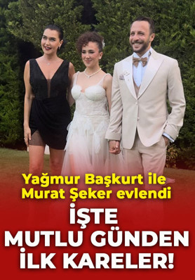 Yağmur Başkurt ile Murat Şeker evlendi! Oyuncu çiftin mutlu gününden kareler dikkat çekti
