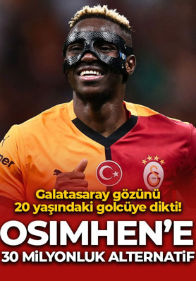 Osimhen'e 30 milyonluk alternatif! Galatasaray gözünü 20 yaşındaki golcüye dikti!