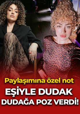 Dilan Çıtak eşiyle dudak dudağa poz verdi! Notu dikkat çekti