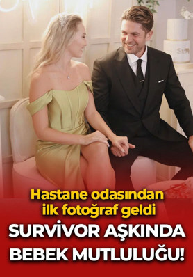 Survivor aşkında bebek mutluluğu! Hastane odasından ilk fotoğraf