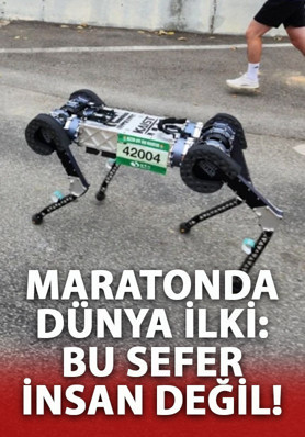 Maratonda dünya ilki! Bu sefer insan değil