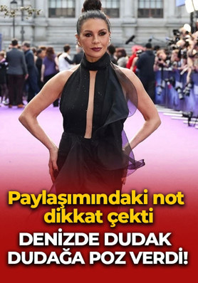 Catherine Zeta-Jones eşiyle dudak dudağa poz verdi! Paylaşımındaki not dikkat çekti