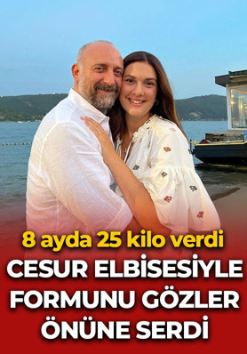 8 ayda 25 kilo veren Bergüzar Korel cesur elbisesiyle formunu sergiledi