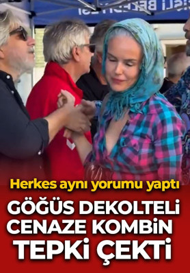 İpek Tanrıyar'ın göğüs dekolteli cenaze kombini tepki çekti