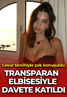Emily Ratajkowski’den cesur tercih! Transparan elbisesiyle görüntülendi
