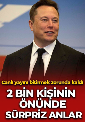 2 bin kişinin karşısına çıktı! Elon Musk canlı yayını yarıda kesti!