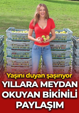 Elizabeth Hurley'den yaşına meydan okuyan bikinili poz!