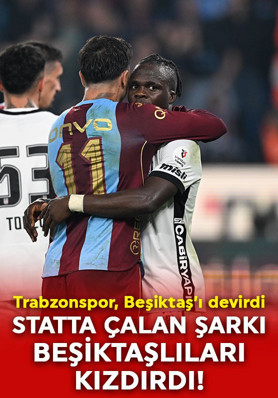 Trabzonspor kazandı, stadyumda çalan şarkı Beşiktaşlıları çıldırttı