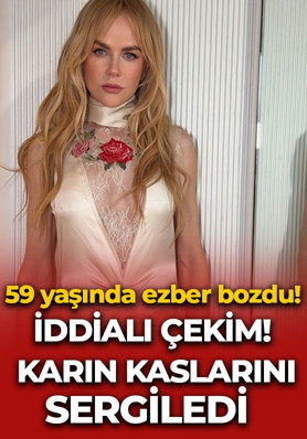 59 yaşında ezber bozdu! Karın kaslarını sergiledi