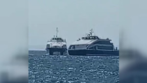 Son Dakika: İDO feribotu kayaya çarptı!