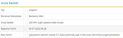 Bu ilçeler dikkat! Saat 18:30'a kadar yok! 5 Temmuz 2022 sular ne zaman gelecek? 5 Temmuz su kesintisi olan ilçeler hangileri? İSKİ... - Resim : 3