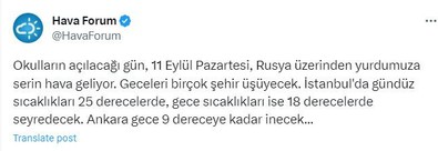 Türkiye'ye son uyarı... 11 Eylül'de Rusya üzerinden geliyor, pazartesi evden sokağa çıkacak herkes şimdi açsın baksın - Resim : 1