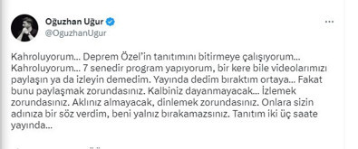 Oğuzhan Uğur "Kalbiniz dayanmayacak, aklınız almayacak" deyip takipçilerine böyle seslendi: İzlemek zorundasınız - Resim : 1