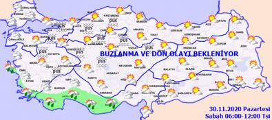 Meteoroloji saat verdi!.. Bu bölgelerde yola çıkacaklar dikkat!.. Buzlanma, don, sis, fırtına..! - Resim : 1