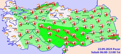 Bugün hava nasıl olacak? MGM haritayla il il açıkladı, bu bölgelerde kuvvetli yağış görülecek - Resim : 1