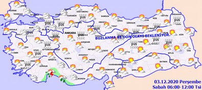 Bu bölgelerde yola çıkacaklar dikkat!.. Önleminizi alın!.. Buzlanma, sağanak yağış..! - Resim : 1