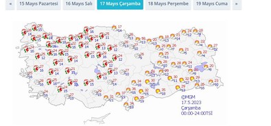 16-17-18 Mayıs... Hiç beklemeden tüm Türkiye peş peşe baksın... Peşe peşe önemli Türkiye haritası nokta atışla yayınlandı - Resim : 2