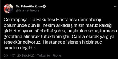 Bakan Koca duyurdu: Gözaltına alınarak tutuklandı - Resim : 1