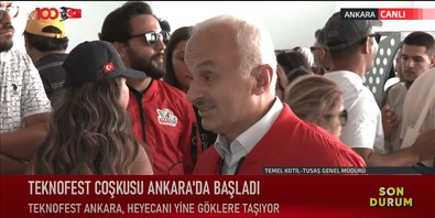 TEKNOFEST heyecanı Ankara’da başladı! Herkesin gözü semalarda olacak! TUSAŞ Genel Müdürü Temel Kotil tv100’e konuştu - Resim : 1