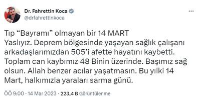 Bakan Koca: Tıp “Bayramı” olmayan bir 14 MART - Resim : 1