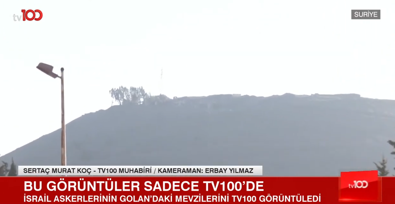 İsrail askerlerinin Golan'daki mevzilerini ilk kez tv100 görüntüledi! - Resim : 1