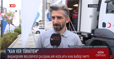 tv100’ün ‘Kan ver Türkiyem’ kampanyasına ilgi büyüyor… Başakşehir Belediyesi’nden tv100 kampanyasına destek - Resim : 1