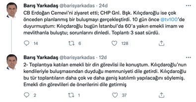 Yarkadaş tv100 canlı yayınıda duyurmuştu! İşte Kılıçdaroğlu-imamlar buluşmasının detayları - Resim : 1