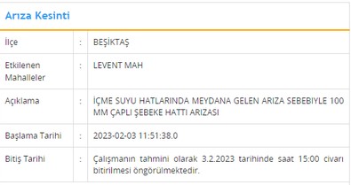 İSKİ, bu 5 ilçe için uyarı yaptı! 8 saat su kesintisi yaşanacak - Resim : 1
