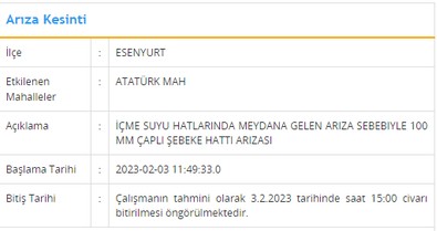 İSKİ, bu 5 ilçe için uyarı yaptı! 8 saat su kesintisi yaşanacak - Resim : 2