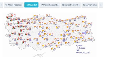 16-17-18 Mayıs... Hiç beklemeden tüm Türkiye peş peşe baksın... Peşe peşe önemli Türkiye haritası nokta atışla yayınlandı - Resim : 1