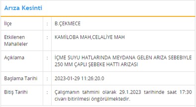 İSKİ, bu 2 ilçe için uyarı verdi! Kova kova sularınızı hazırlayın - Resim : 1