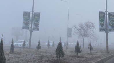 Diyarbakır'da sabah saatlerinde göz gözü görmedi. Uçak seferleri aksadı - Resim : 1