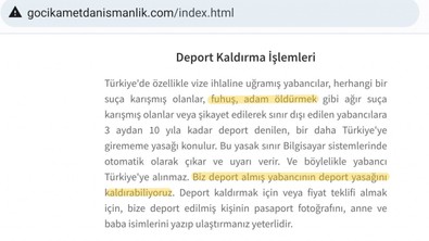 Göç danışmanlık şirketinden skandal ilan: Türkiye'ye gelenlere adam öldürme ve fuhuş suçlarını silme vaadi! - Resim : 1